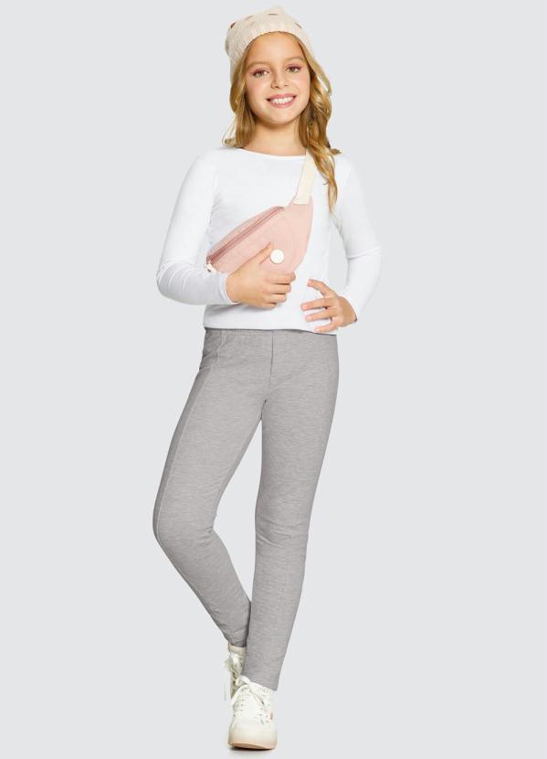 Alakazoo - Calça Legging Molecotton Felpa Cinza 2