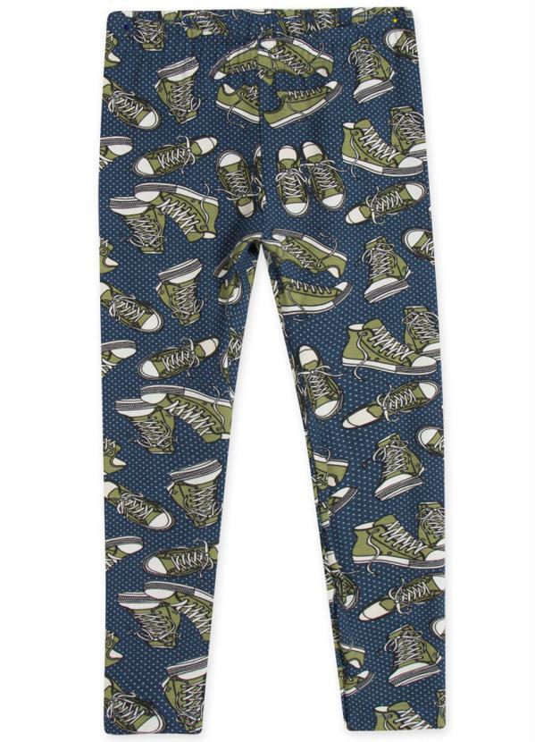 Mineral Kids - Calça Legging Moletom Menina Kids Azul