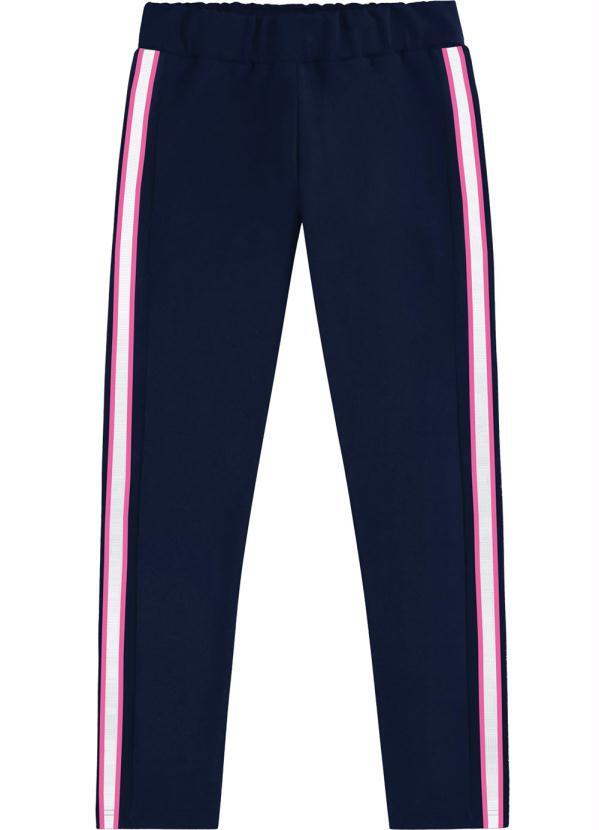 Calça Legging Infantil Malha Jeans - Azul Marinho