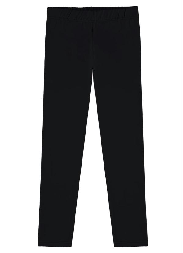 Malwee Kids - Legging Preta Básica Conforto Menina