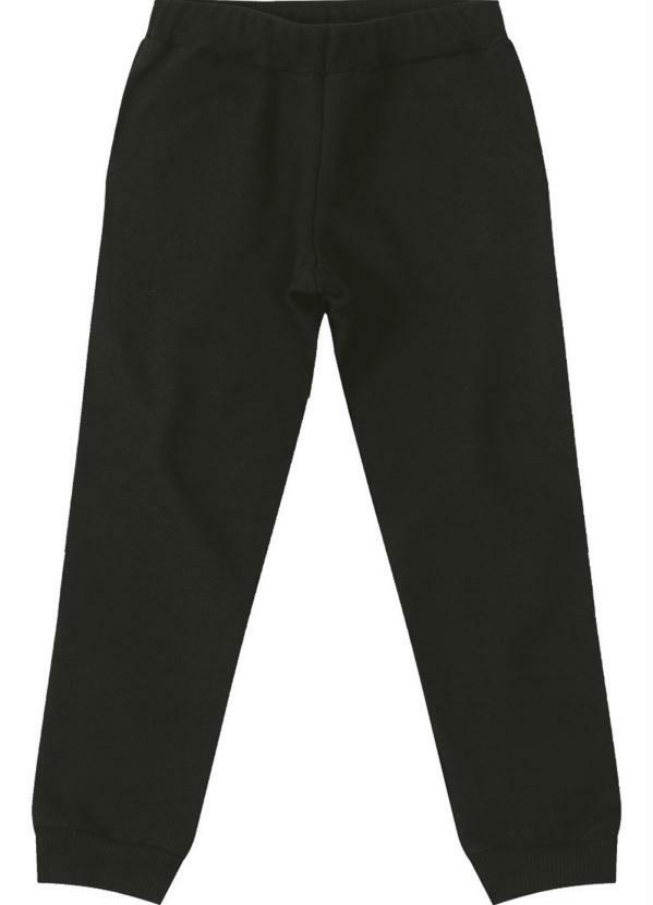 Lilica Ripilica - Calça Moletom Feminina Mundo Ripilica Preto