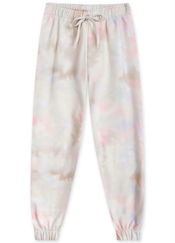 Calça Tie-Dye Moletom Menina Bege - Marisol