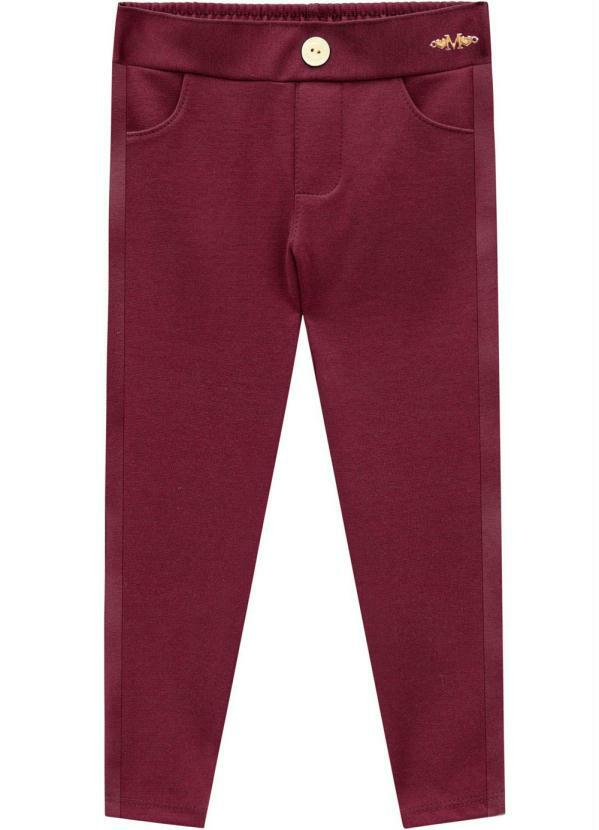 Milon - Calça Infantil Feminina Vinho