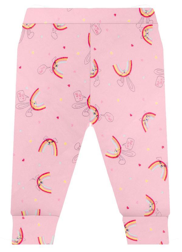 Rovi Kids - Calça Menina Estampa Bichinhos Rovitex Baby Rosa