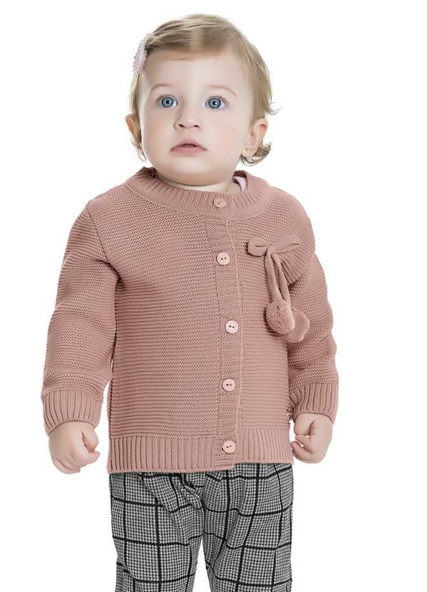 Playground - Cardigan Pom Pom Rosa