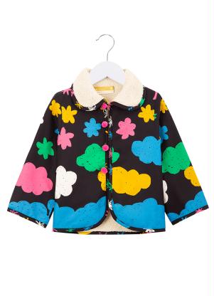 Fábula - Casaco Teddy Dupla Face Noite Feliz Estampado - FÁBULA