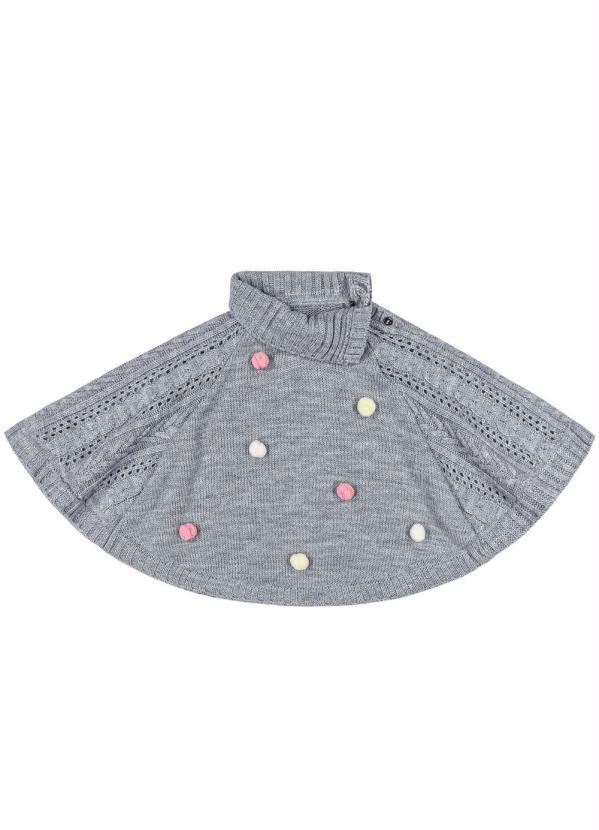 Milon - Poncho Infantil Feminino Mescla