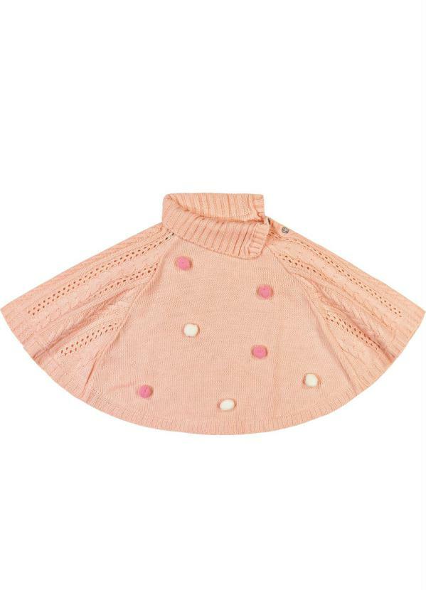 Milon - Poncho Infantil Feminino Rosa
