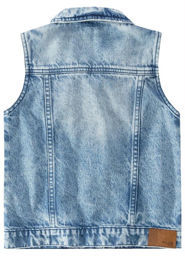 Malwee Kids - Colete Azul Jeans com Recortes 4