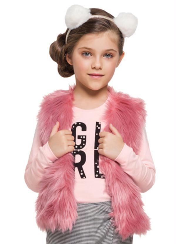 Mundi - Colete Infantil Menina Rosa
