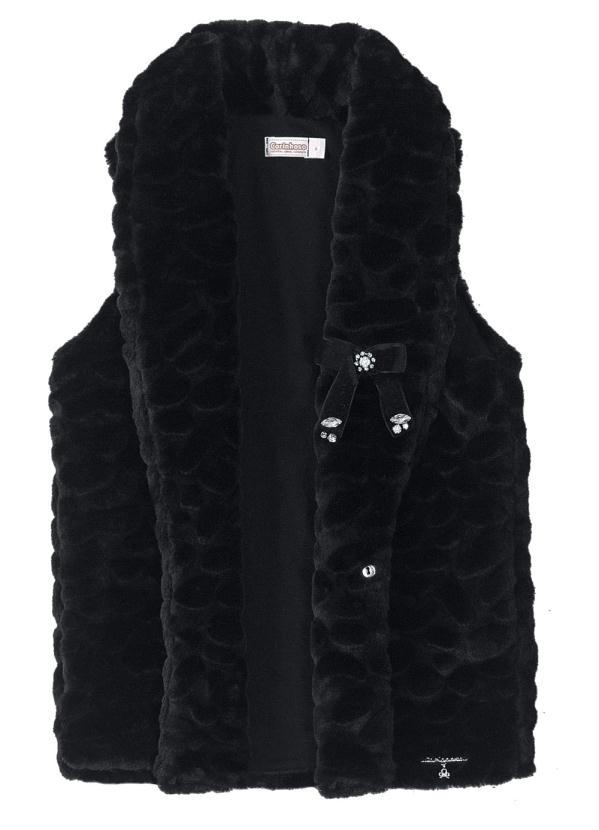Carinhoso - Colete Pelúcia Preto 3