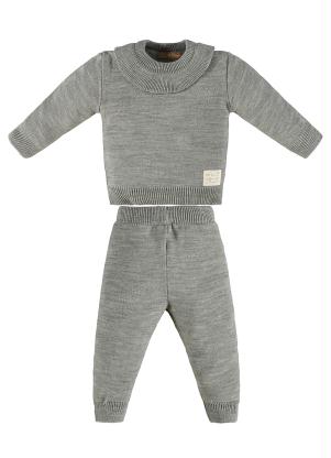 Up Baby - Conjunto Bebê Blusão e Calça Cinza - UP BABY