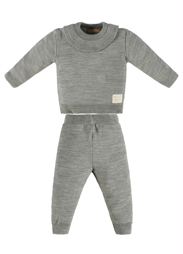 Up Baby - Conjunto Bebê Blusão e Calça Cinza