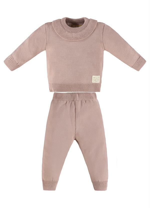 Up Baby - Conjunto Bebê Blusão e Calça Rosa