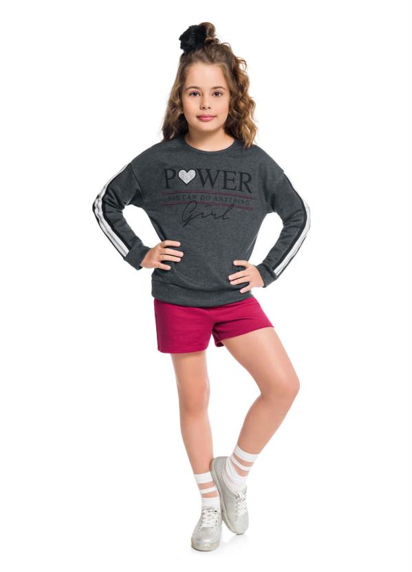 Kyly - Conjunto Blusa e Short Mescla