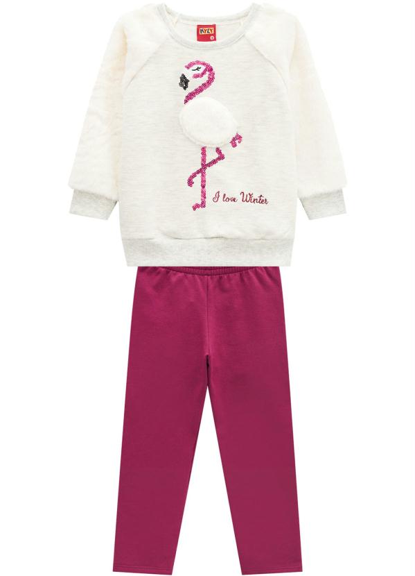 Kyly - Conjunto Casaco e Legging Mescla 2