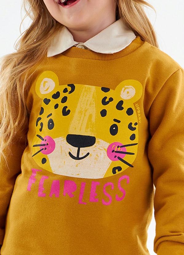 Up Baby - Conjunto Infantil Blusão e Calça Moletom Marrom 2