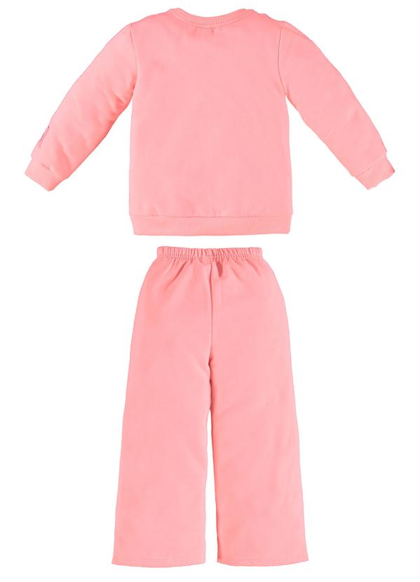 Up Baby - Conjunto Infantil Blusão e Calça Moletom Rosa 3