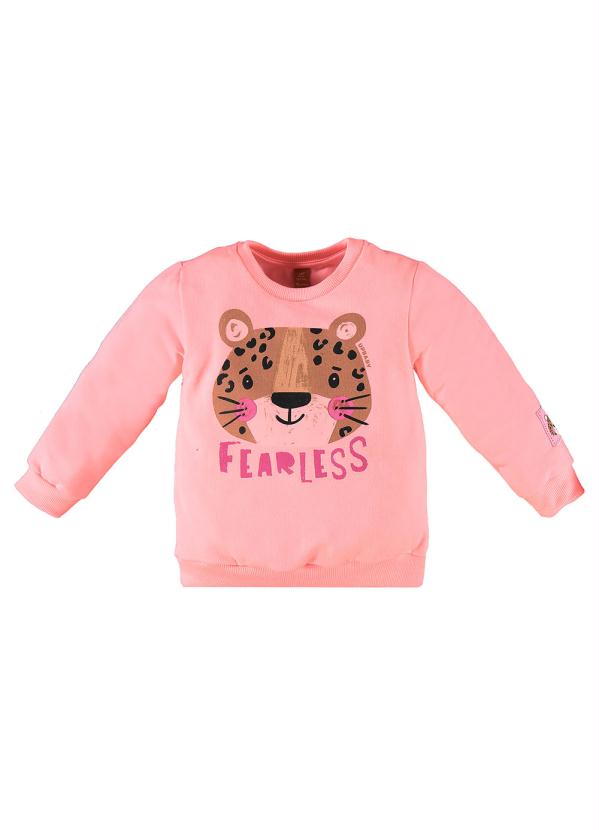 Up Baby - Conjunto Infantil Blusão e Calça Moletom Rosa 4