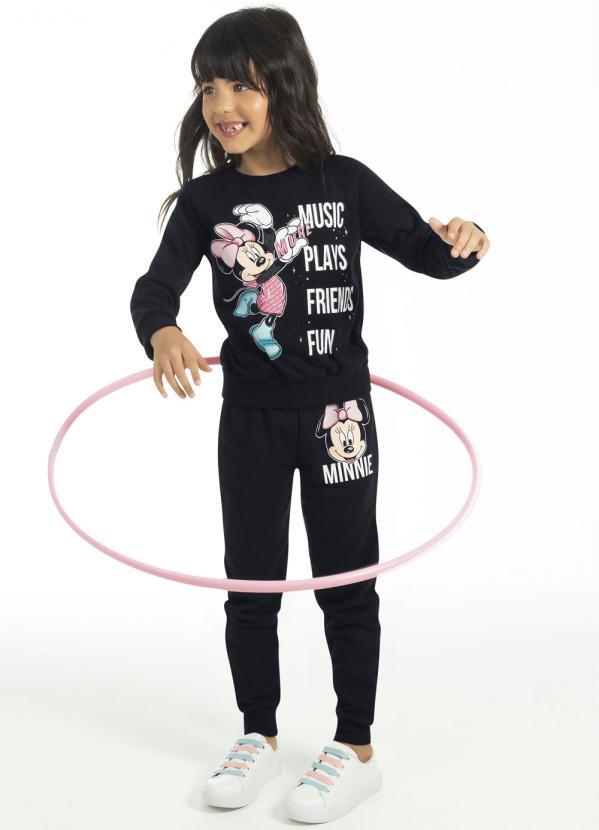 Disney - Conjunto Infantil Estampado Preto