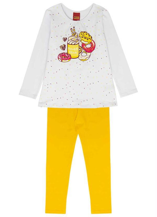Kyly - Conjunto Infantil Feminino Branco