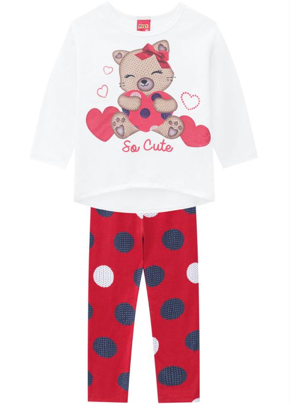 Kyly - Conjunto Infantil Feminino Branco