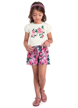 Milon - Conjunto Infantil Feminino Off White - MILON