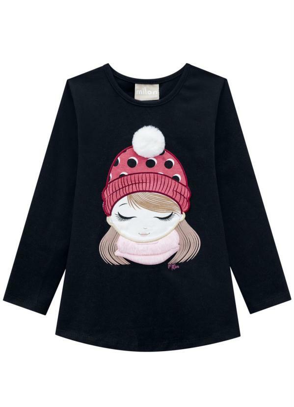 Milon - Conjunto Infantil Feminino Preto 2