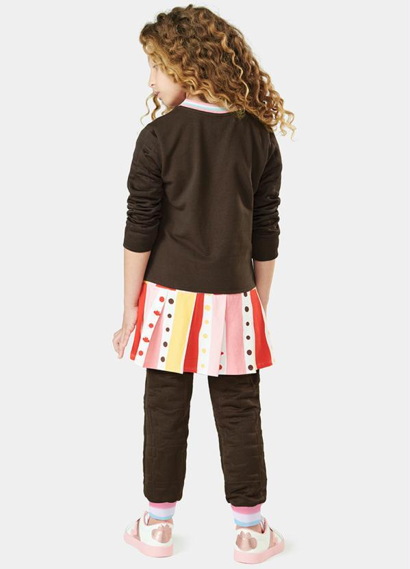 Lilica Ripilica - Conjunto Longo Moletom Menina Marrom 2