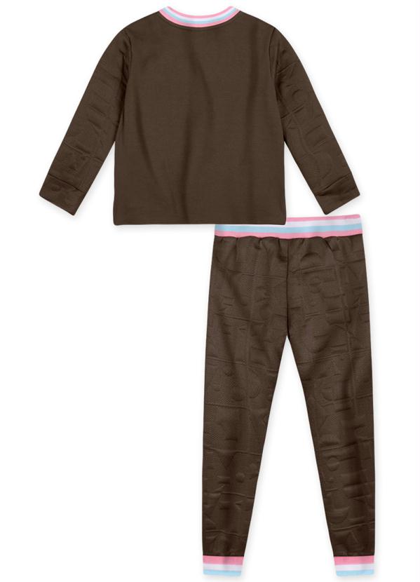 Lilica Ripilica - Conjunto Longo Moletom Menina Marrom 4