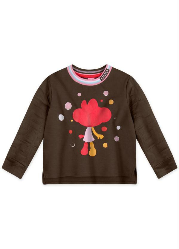 Lilica Ripilica - Conjunto Longo Moletom Menina Marrom 5