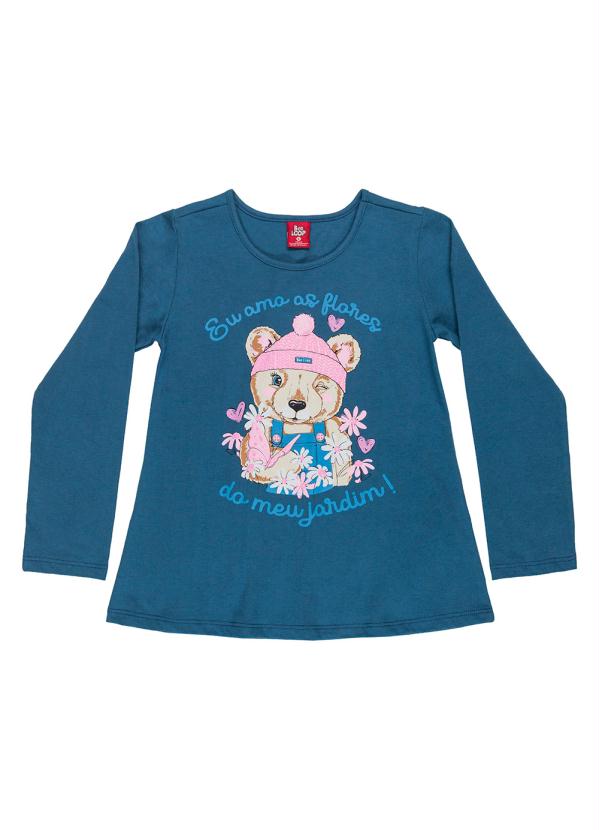 Bee Loop - Conjunto Menina Blusa e Calça Azul 2