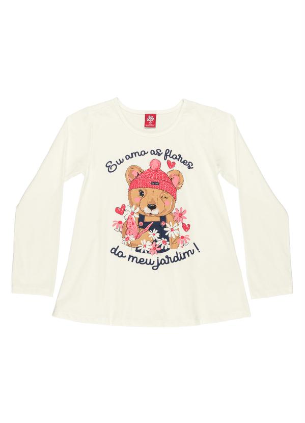 Bee Loop - Conjunto Menina Blusa e Calça Branco 3