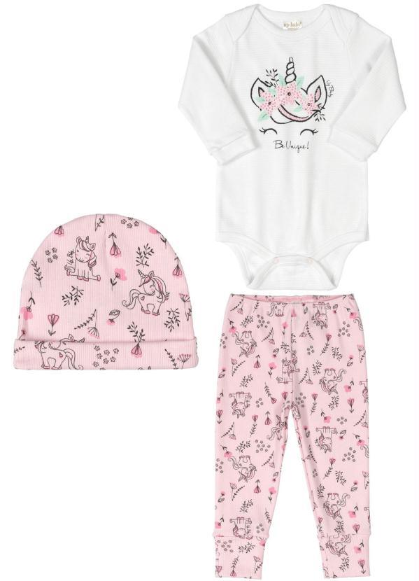 Up Baby - Kit com 3 Peças Unicórnio Branco