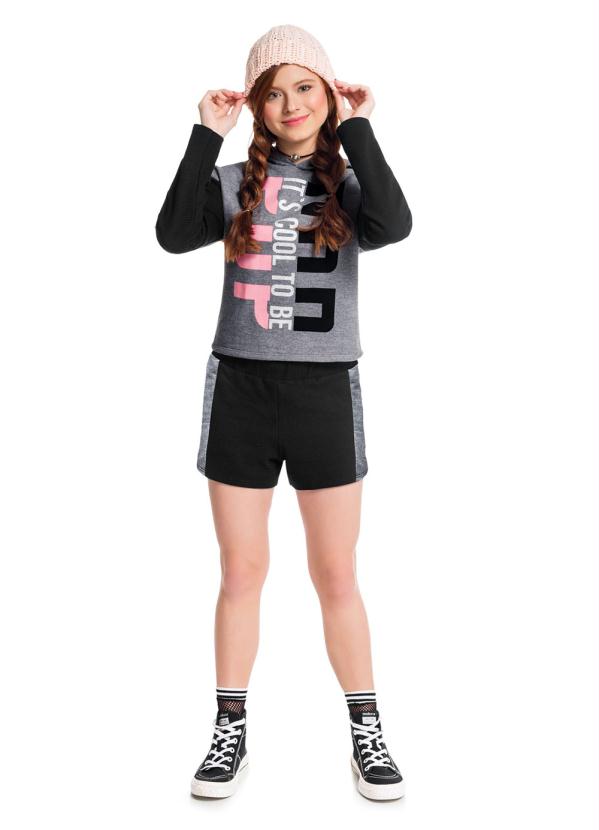 Amora - Conjunto Casaco e Short Grafite 1