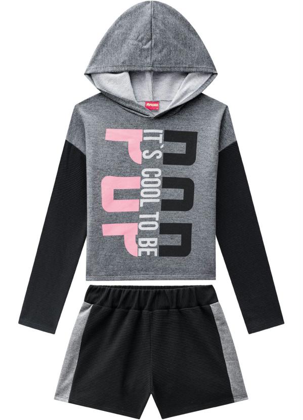 Amora - Conjunto Casaco e Short Grafite 2