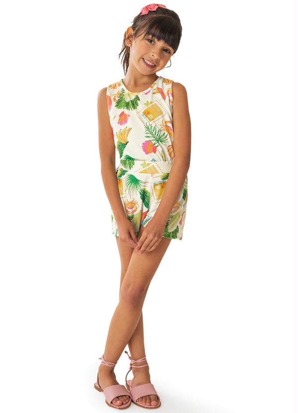 Rovi Kids - Conjunto Menina Praia Bege