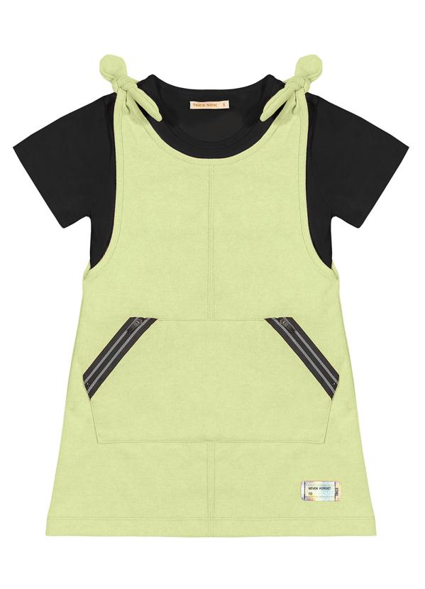 Trick Nick - Conjunto Vestido com Blusa Menina Verde