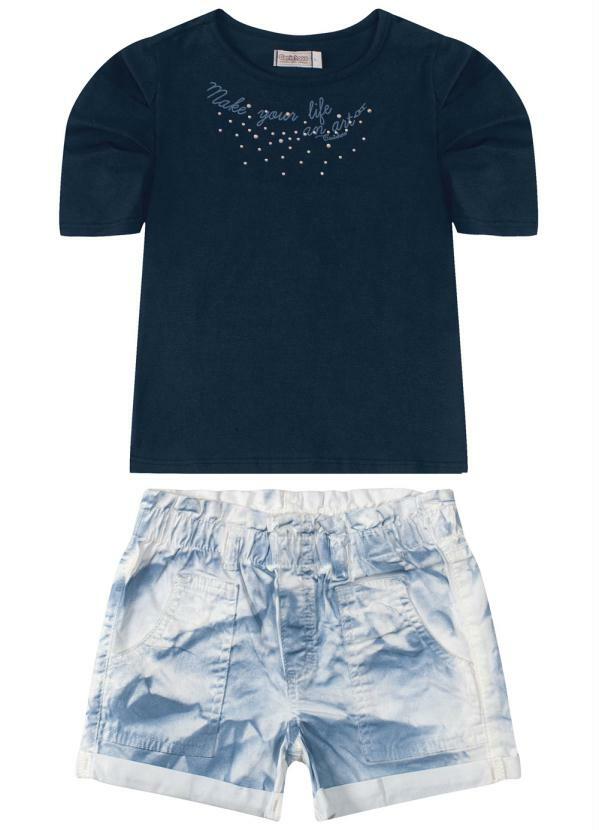 Carinhoso - Conjunto Azul Marinho Make Your Life And Art