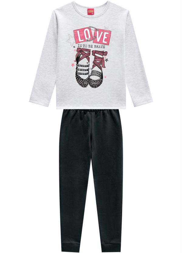 Kyly - Conjunto Blusa e Calça Mescla 2