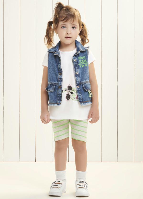 Momi - Conjunto com Estampa Neon Off White