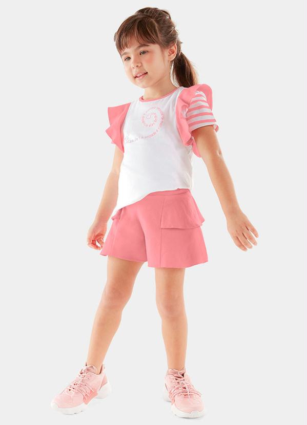 Lilica Ripilica - Conjunto Curto Infantil Feminino Branco 1