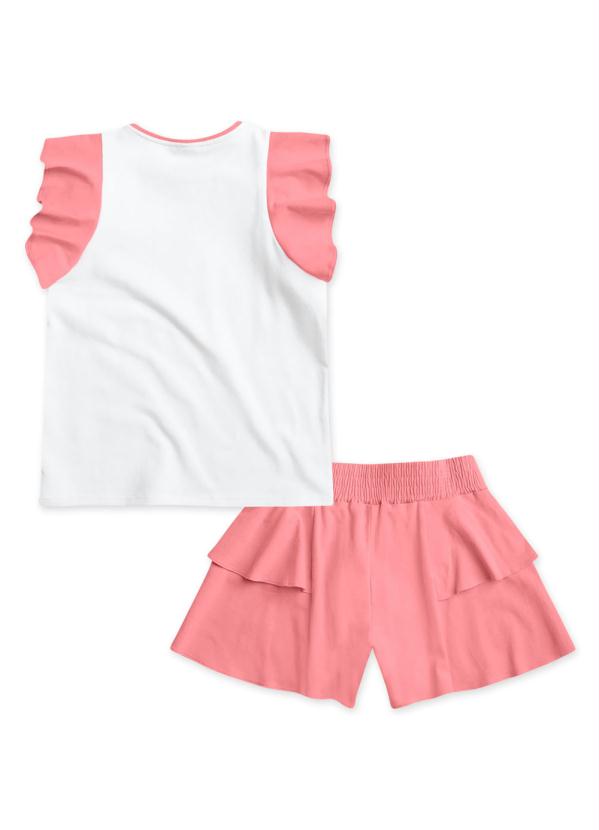Lilica Ripilica - Conjunto Curto Infantil Feminino Branco 4