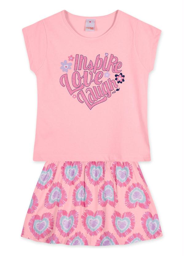 Marisol Play - Conjunto Curto Malha Menina Rosa