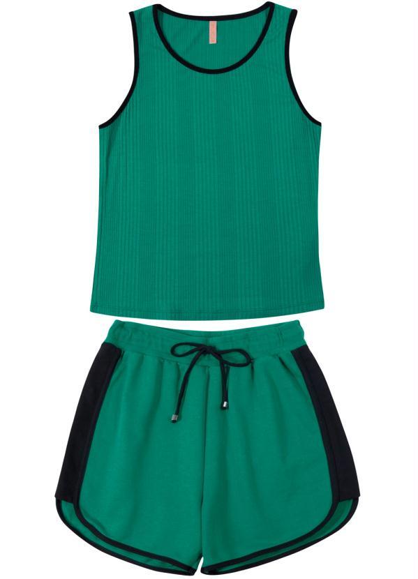 Cativa Teen - Conjunto Feminino Juvenil Básico Verde