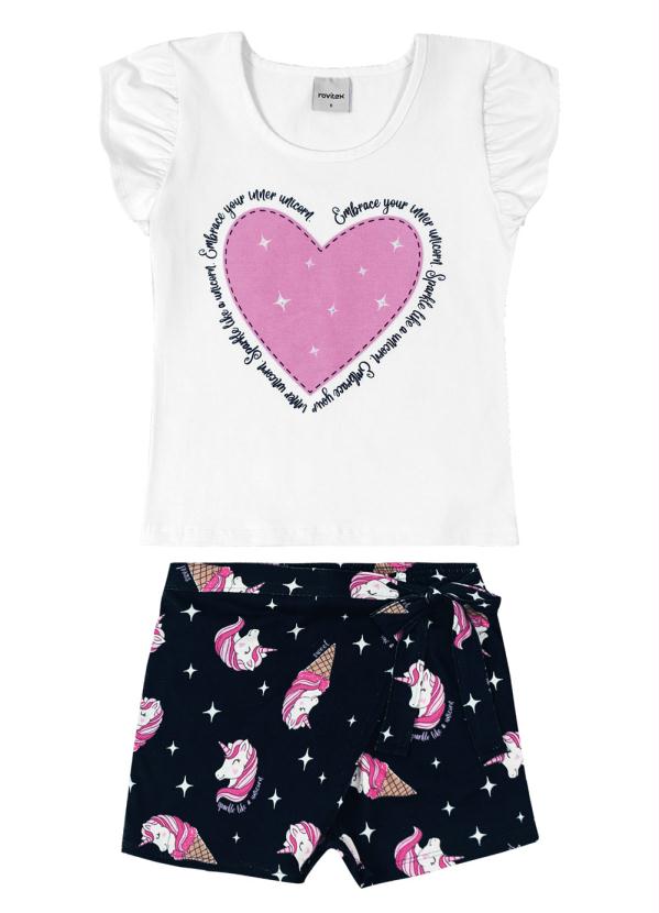 Rovi Kids - Conjunto Infantil Coração Branco 2