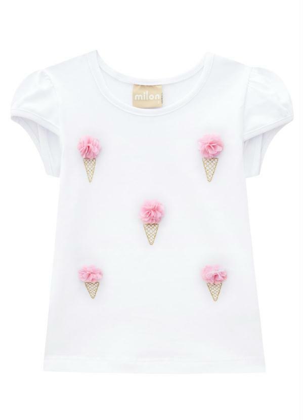 Milon - Conjunto Infantil Feminino Branco 3