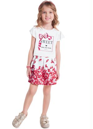 Milon - Conjunto Infantil Feminino Branco - MILON