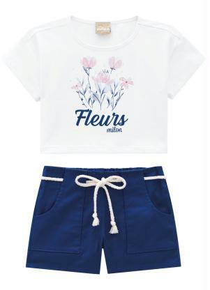 Milon - Conjunto Infantil Feminino Branco - MILON