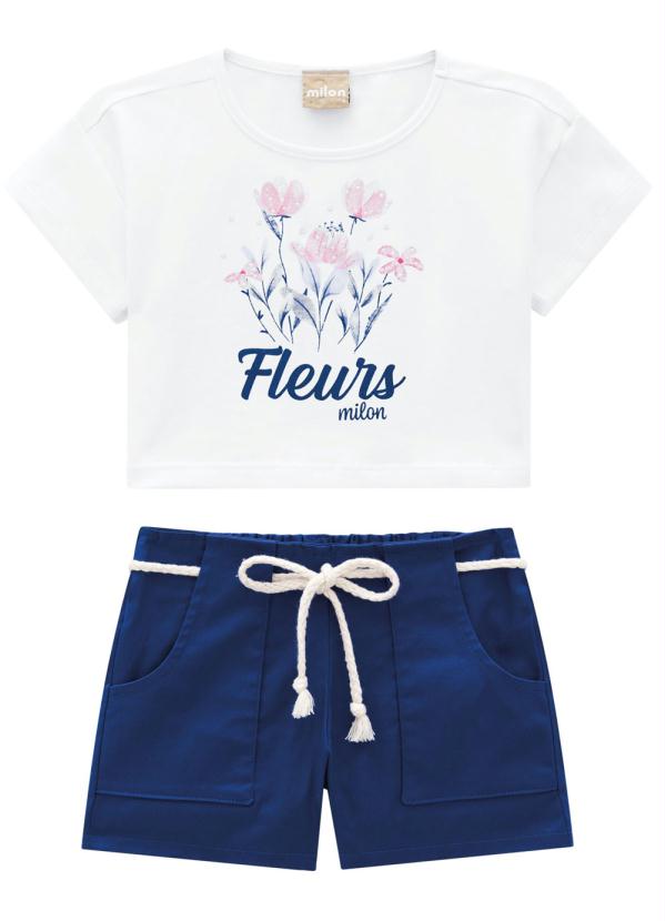 Milon - Conjunto Infantil Feminino Branco 2